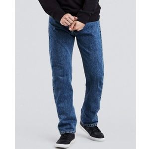 Levi's 505 Men's Straight Cut Regular Fit Blue Denim Jeans Size 34